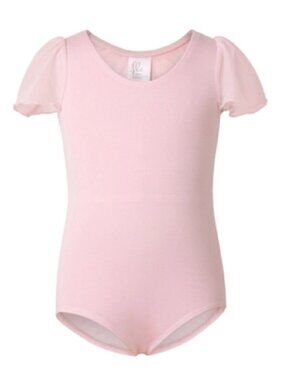 Flo Dancewear Little Girls Georgette-Back Leotard, Pink, 2XS
